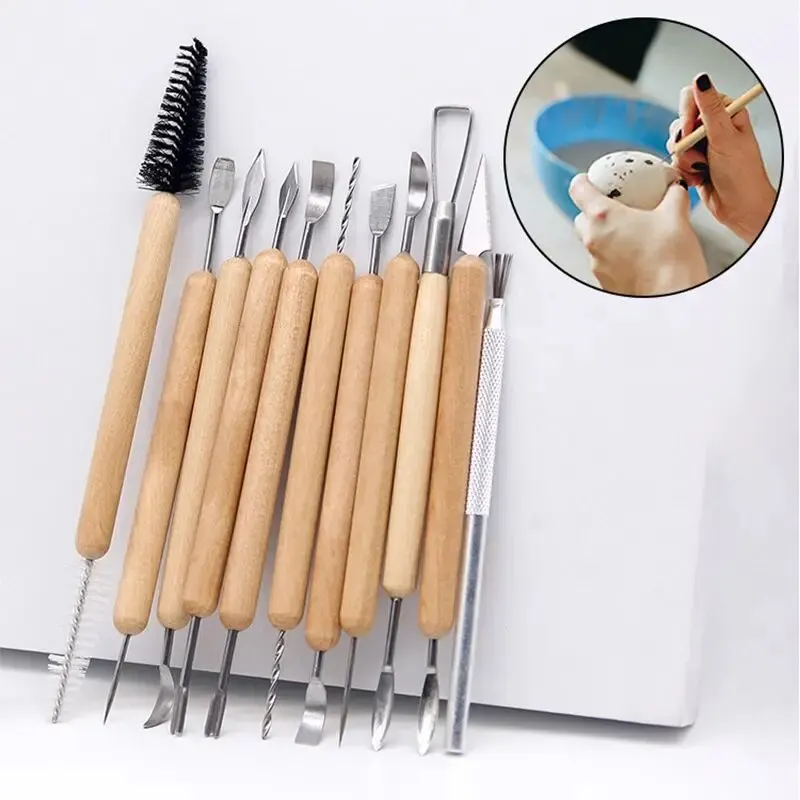 Pocket Knife Ceramic - 11pcs/set Pottery Tools Wood Double-Ended Wire