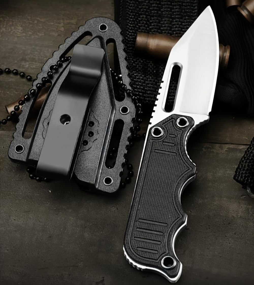 Edc Fixed Blade Deep Carry - Portable Neck Knife with Kydex Sheath