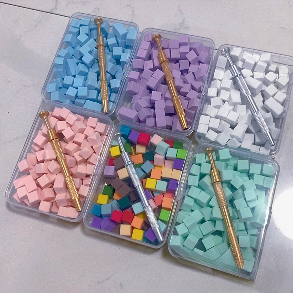 Nail File Titanium - 1set 100pcs Nail care gradual pat