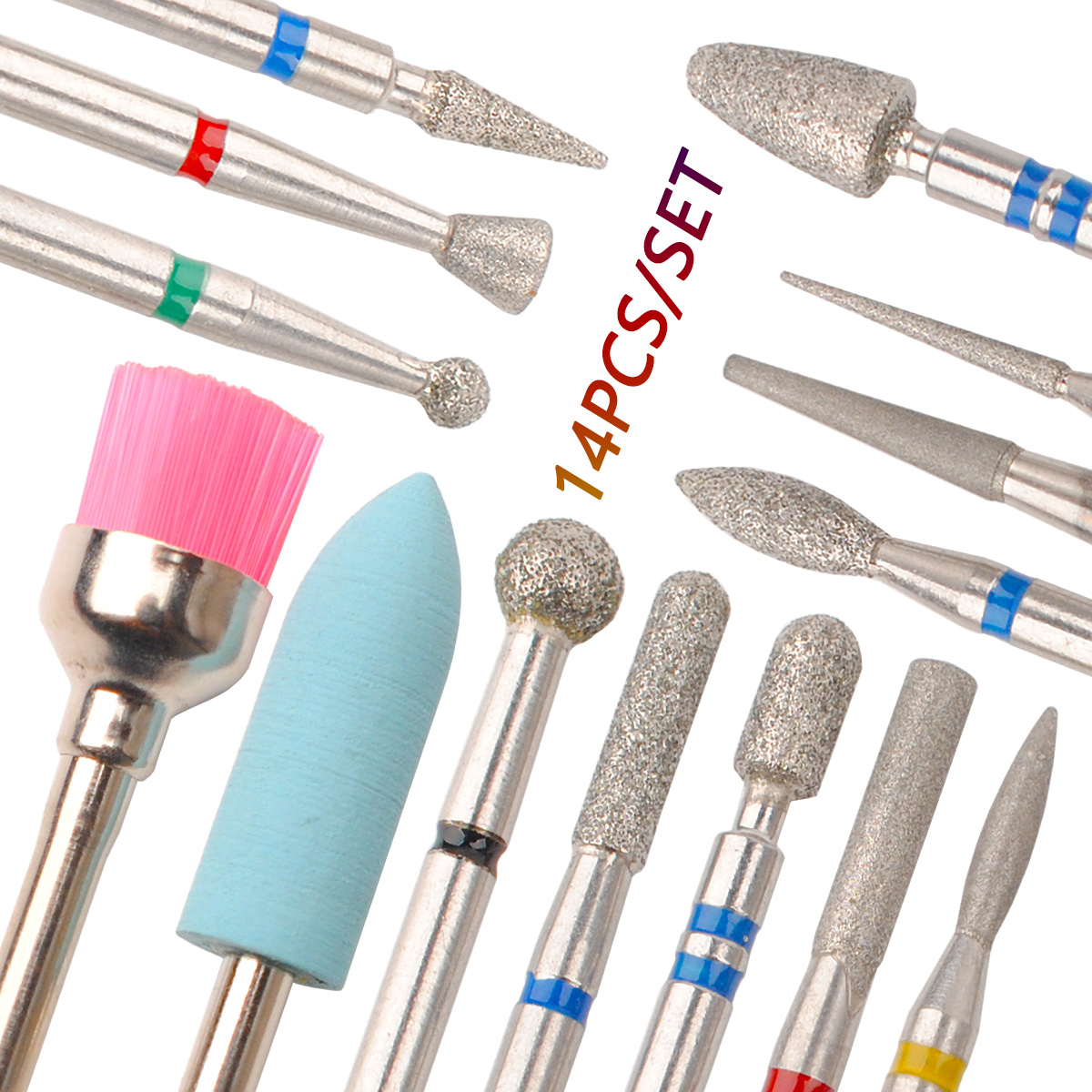 14pcs/set Nail Drill Machine B - огляд і ціна Nail File Titanium