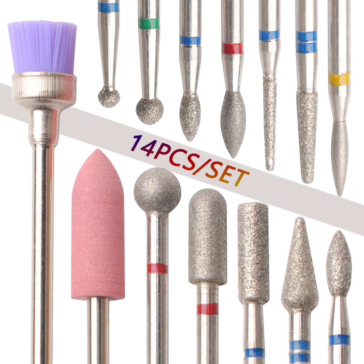 14pcs/set Nail Drill Machine B - огляд і ціна Nail File Titanium