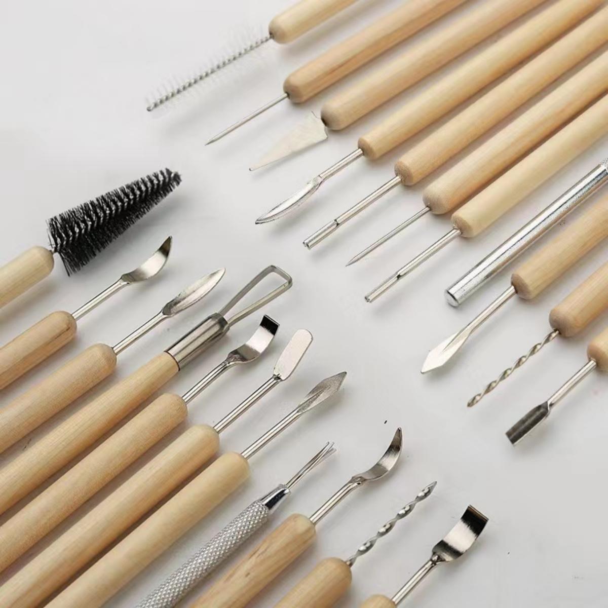 11pcs/set Pottery Tools  Wood  - огляд і ціна Pocket Knife Ceramic