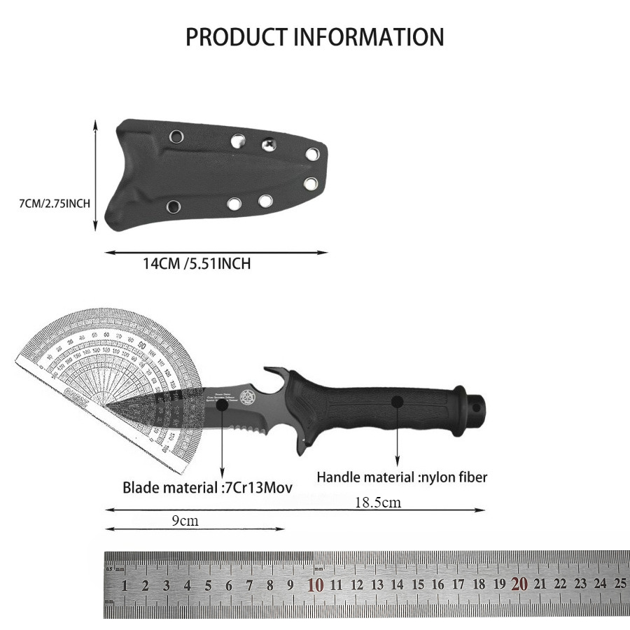 High-hardness Straight Knife 7 - огляд і ціна Edc Fixed Blade Deep Carry