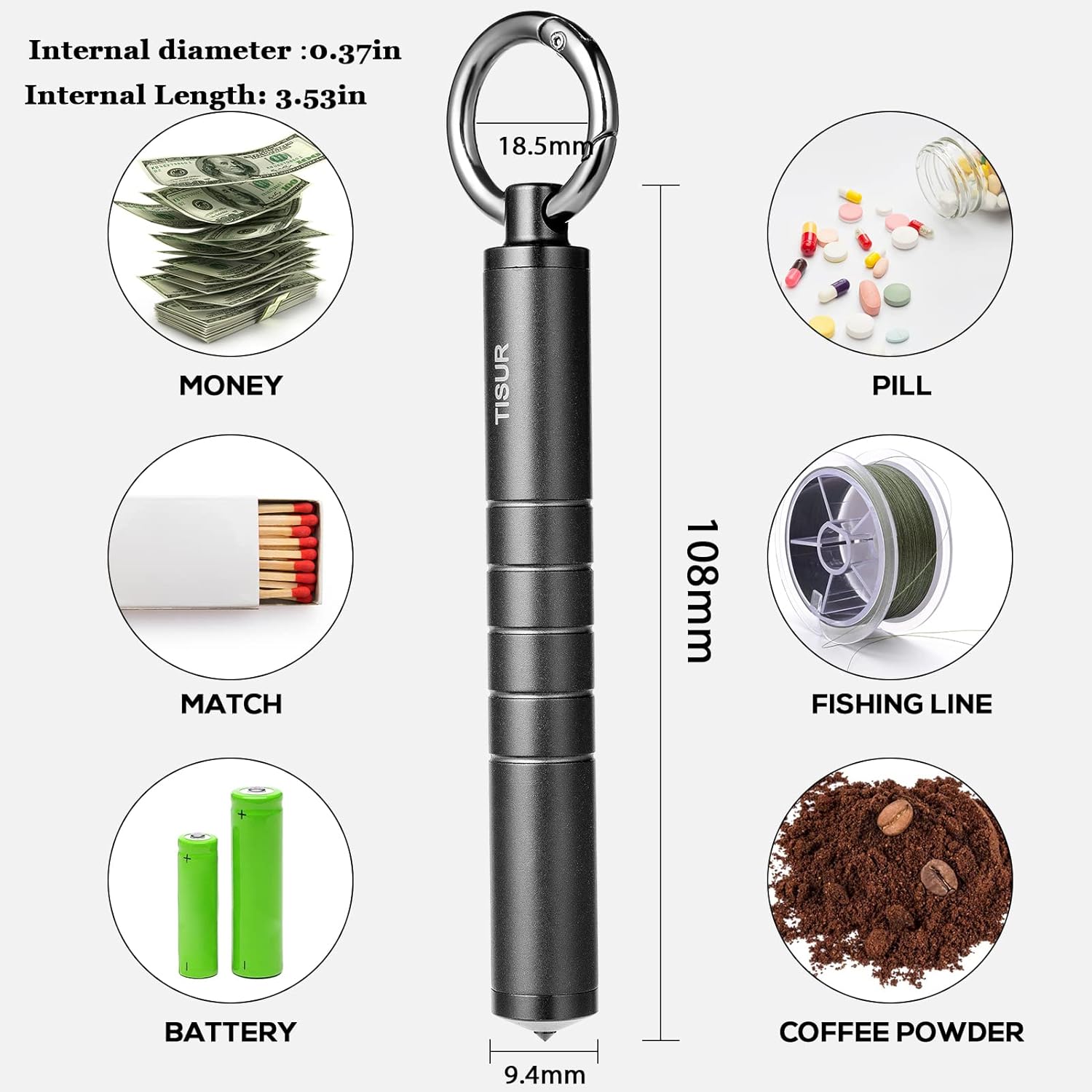 Metal Pill Organizer, Titanium - огляд і ціна Edc (Every Day Carry