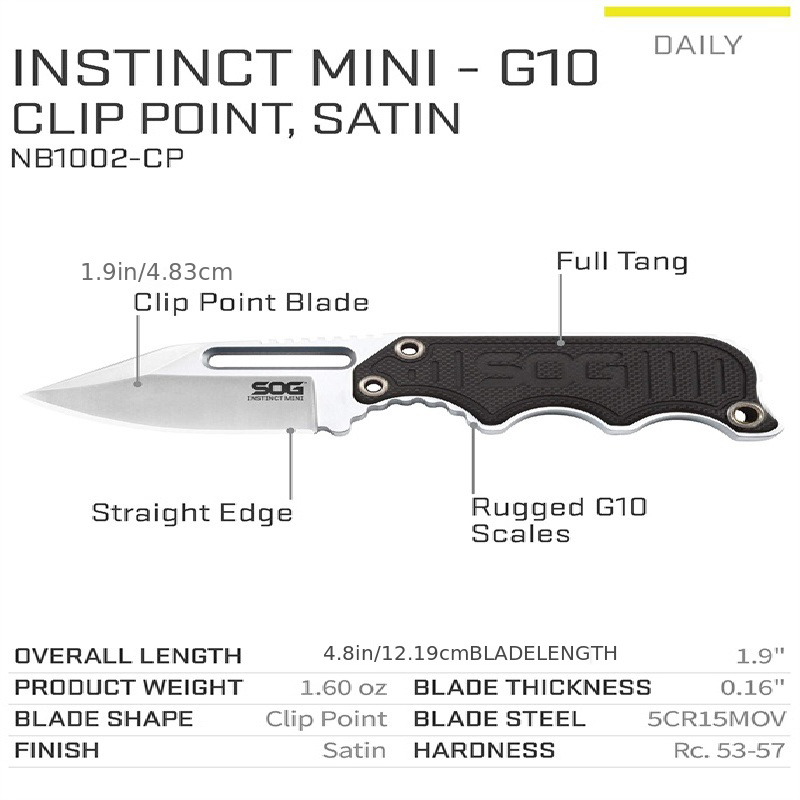 5CR15 stainless steel lightwei - огляд і ціна Edc Fixed Blade Deep Carry