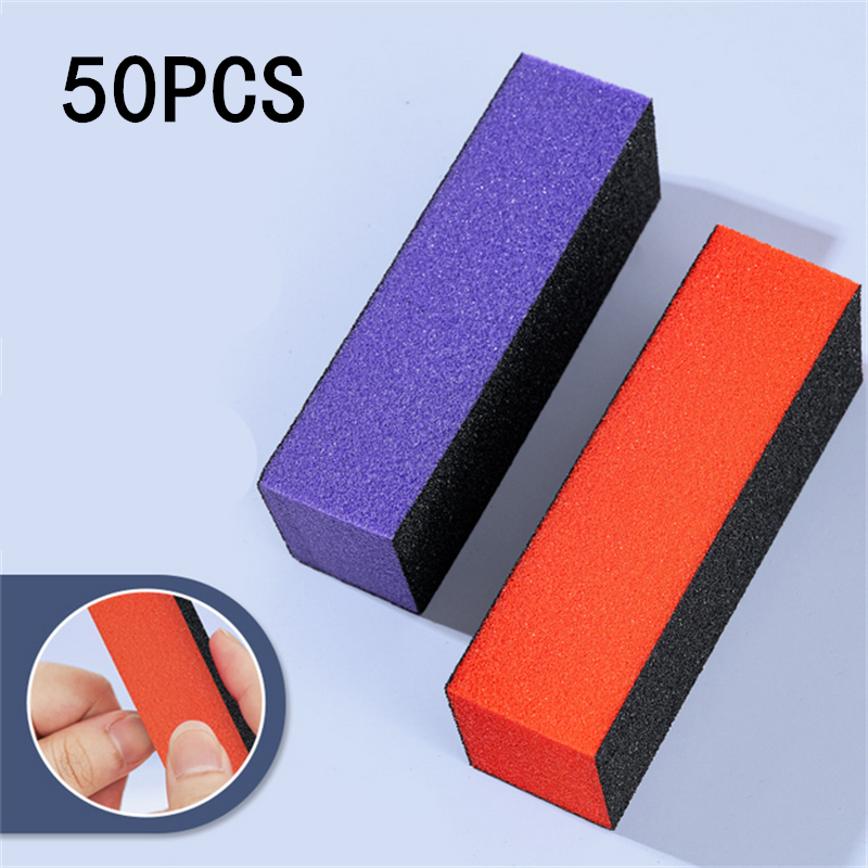 10/20/50pcs 3 Side Sponge Nail - огляд і ціна Nail File Titanium