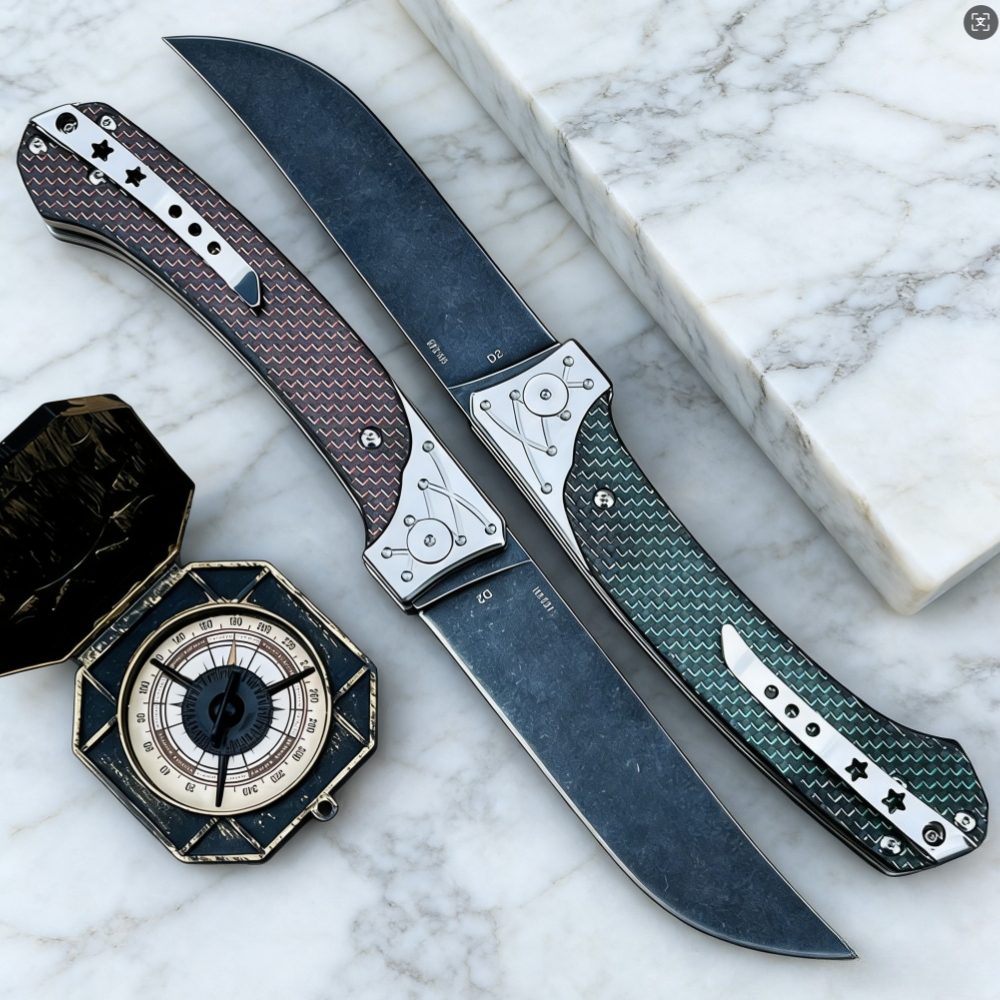 D2 Steel Folding Knife with Ca - огляд і ціна Edc Every Day Carry おもちゃ