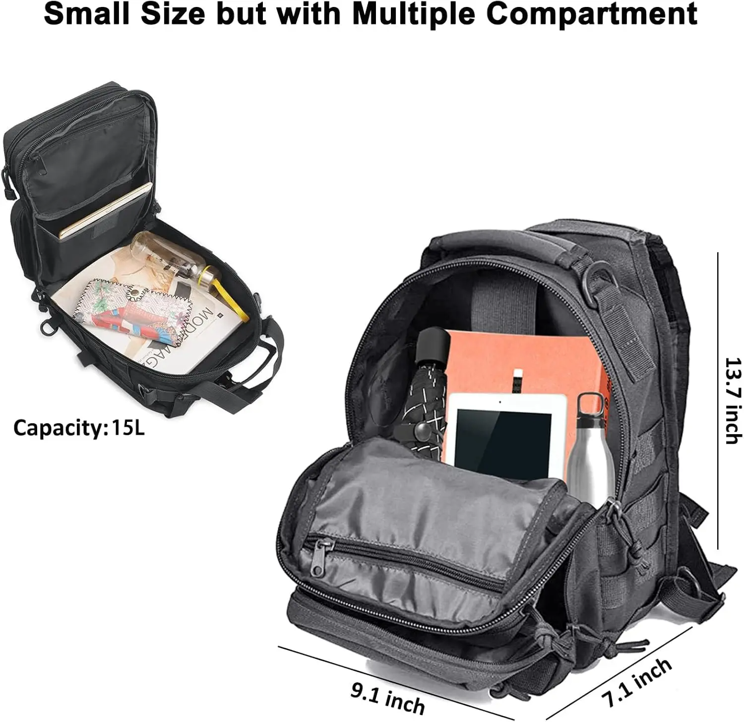 Tactical Sling Backpack Should - огляд і ціна Edc Carry Bag For Pistol