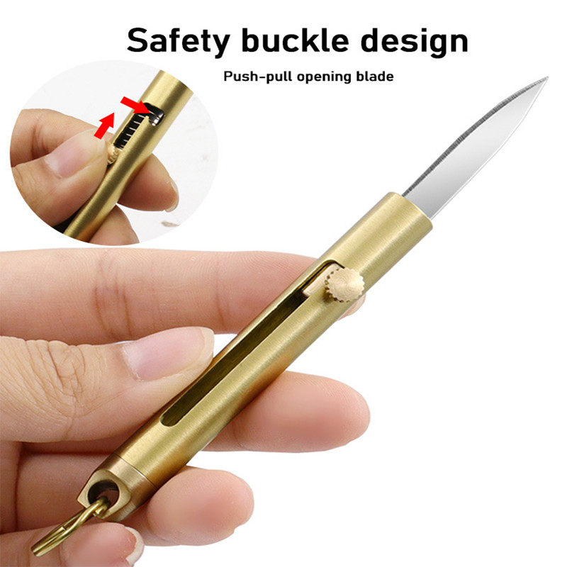 EDC Brass Retractable Knife Ou - огляд і ціна Edc Fixed Blade Deep Carry